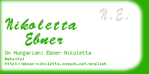 nikoletta ebner business card